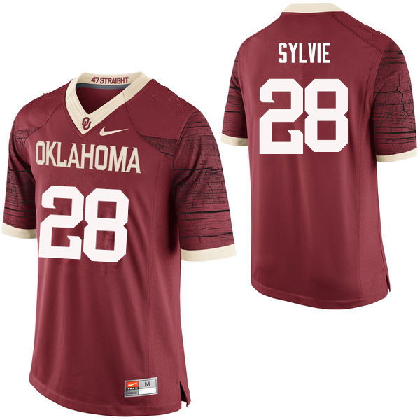 Men Oklahoma Sooners #28 Chanse Sylvie College Football Jerseys Limited-Crimson